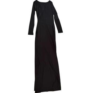 Fora Black Long Sleeve Maxi Dress with Side Slit – Size L